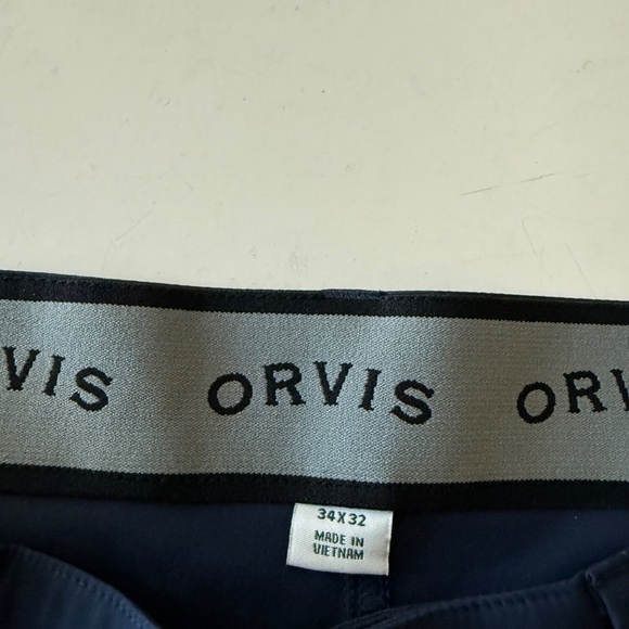 Orvis The Performance Stretch Navy Blue 5 Pocket Outdoor Pants Mens 34 x 32 - Picture 4 of 9